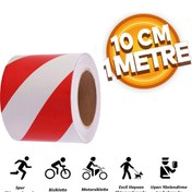 Resim Reflektörlü Fosforlu Şerit Bant 10 cm 1 Metre İkaz Bandı 