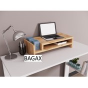 Resim BAGAX Ahsap Monitör Yükseltici Ve Organizer Dekoratif Laptop Standı 
