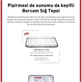 Resim Teknotrust Şeffaf Borcam Tepsi 1025 Cc, 33,4X24,4X2 Cm, Dayanıklı ve Şık Tasarım 