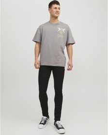 Resim Jack & Jones Erkek Liam 773 Skinny Fit Jean 12237365 Black Denim Siyah - Mavi 