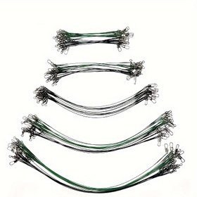 Resim 100 adet Dönerli Çelik Olta - 10cm, 15cm, 20cm, 25cm ve 30cm uzunluklarda sunulmaktadır - Büyük Balıkları Yakalamak İçin Önemli Bir Aksesuar. 
