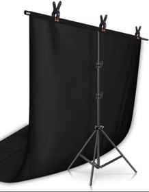 Resim ADA 1.5x2m T Stand Siyah Fon Perde 3 Mandal 