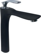Resim Pure Concept Pure Royal Siyah Krom Tezgah Üstü Çanak Lavabo Armatürü Akf-108 