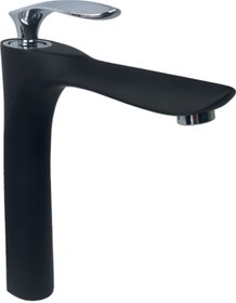 Resim Pure Concept Pure Royal Siyah Krom Tezgah Üstü Çanak Lavabo Armatürü Akf-108 
