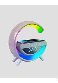 Resim 15w Hızlı Şarj Destekli Led Atmosfer Işığı Ve Alarm Fonksiyonlu Lamba 