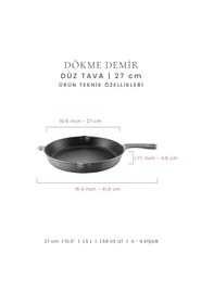 Resim Voeux 27 Cm Düz Tava - Gri 