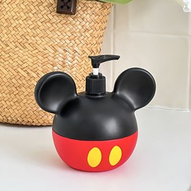 Resim Mickey Mouse Pump Dispenser Şişesi - Mickey Tasarımı, Seyahat Boyutlu Şampuan, Losyon ve Duş Jeli Konteyneri, Kolay İtme Kapaklı - Seyahat ve Günlük Kullanım İçin Taşınabilir Banyo Gereksinimi, Eğlenceli Tasarım, Şık Görünüm 