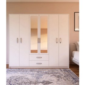Resim Metalia Gm315 Cesar 6 Kapı 2 Çekmeceli Aynalı Gardırop 