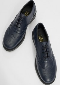 Resim LuviShoes AVRA Laci Cilt Hakiki Deri Kadın Oxford Ayakkabı 