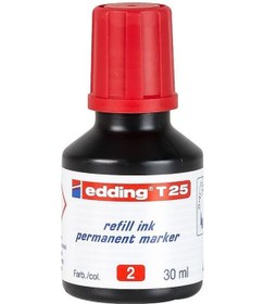 Resim Edding T25 Kırmızı Permanent Mürekkep 25Ml 