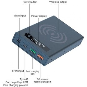 Resim Beyaz Cx5 Taşınabilir Güç Kaynağı Kılıfı Ayrılabilir Dıy 5x18650 Şarj Cihazı Kılıfı Hız Şarj Güç Bankası Kutusu Powerbank 57781512 