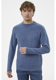 Resim Sementa Selanik Örgü Basic Triko Kazak - Indigo 001 