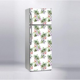 Resim Jasmin2020 Flamingo Buzdolabı Sticker Kaplama Etiketi 