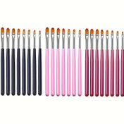 Resim 8 Parça Yuvarlak Uçlu Tırnak Sanatı Kalem Seti ve Formaldehitsiz Manikür Aletleri, Gel Lambalı 