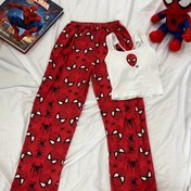 Resim Marvel Spider-Man Uyku Giyim Seti, Kadınlar için Bol Kesim Karikatür Pijama Pantolonu, Tüm Mevsimler İçin Rahat Ev Giyimi, Cep Detaylı, İç Mekan Rahatlığı İçin Mükemmel 