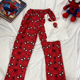Resim Marvel Spider-Man Uyku Giyim Seti, Kadınlar için Bol Kesim Karikatür Pijama Pantolonu, Tüm Mevsimler İçin Rahat Ev Giyimi, Cep Detaylı, İç Mekan Rahatlığı İçin Mükemmel 