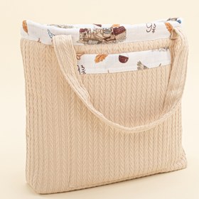 Resim Bebek Bakım Çantası - Sütlü Kahve Örgü - Harry 