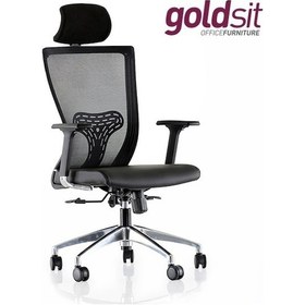 Resim Dekofis Goldsit Fileli Koltuk Alüminyum Ayak Oynar Kol 