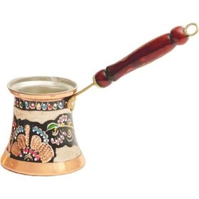 Resim Erzincan El İşlemeli Bakır Küçük Klasik Cezve Mineli 