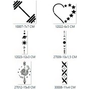 Resim Airbrush Tattoo Şerit Airbrush Tattoo Pusula Geçici Dövme Şablonu Seti Sadece Desen 