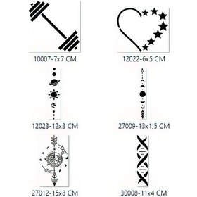 Resim Airbrush Tattoo Şerit Airbrush Tattoo Pusula Geçici Dövme Şablonu Seti Sadece Desen 