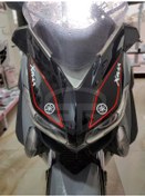 Resim Yamaha Xmax 250 2014-2017 Far Üstü Far Kaşı Pad Siyah Kırmızı 