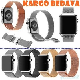 Resim Apple Uyumlu Watch 42Mm Celik Orme Kordon Rose Gold 