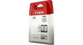 Resim Canon PG-545BK + CL-546 Renkli Kartuş 2'li Paket Orijinal Standart Kapasite Uyumlu Yazıcılar 