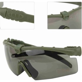 Resim Vkemall Askeri Mühimmat Güneş Gözlüğü - Çöl Korumalı, Çarpma Dayanıklı, Asker Ve Cs Sporları İçin Yeşil Tactical Gözlük Haki 