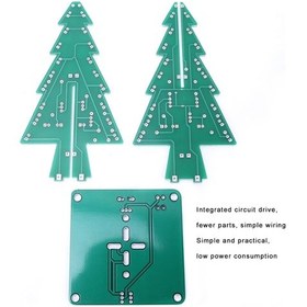 Resim Yunboo Dıy 3d Noel Ağacı Elektronik Devre Seti, 16 Led Işıklı, 4 Grup Farklı Parıltı Sıklığı, Usb/pil Beslemeli, Dekoratif Hediyelik 