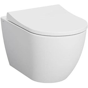 Resim VitrA S60 Rim-ex SmoothFlush Beyaz Kanalsız Asma Klozet ve Yavaş Kapanır Kapak 7510L003-0090 