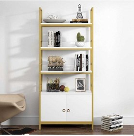 Resim Zizuva Tasarım Gold 4 Raflı Ve Dolaplı Düzenleyici 