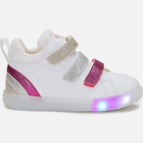 Resim Vicco Rainbow Işıklı Kız Çocuk Beyaz/fuşya Bot Beyaz - Fuşya 