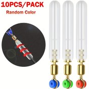 Resim 10 adet Bakır Başlıklı Silikon Balıkçılık Yüzer Tutucu - 360° Dönen, Düğüm Tasarımı, Çok Renkli (Mavi, Yeşil, Sarı, Kırmızı, Mor) için Artan Görünürlük ve Kolay Erişim, Balıkçılık Yüzerleri, Düğüm Olmayan Balıkçılık, Canlı Yüzer Tasarımı, Esnek Yüzer Tutucu 