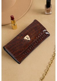 Resim Foxer Seyhan Hakiki Deri Gold Detaylı Kadın Kartlık Ve Cüzdan taba 