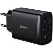 Resim Baseus Kompakt 3 Usb Portlu 17W Hızlı Şarj Başlığı Adaptörü (551390578) 