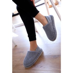 Resim Kadın Panduf Ev Botu Ev Ayakkabısı Kalın Hafif Taban 