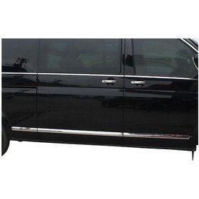 Resim Vw Caravelle T6 Yan Kapı Çıtası 7 Prç Krom u.ş 2015 ve Sonrası 
