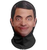 Resim Fastbuy 3d Dikişsiz Maske Komik Yüz Desenli Başörtüsü Yıldız Soğuk İpek Beyaz - Sarı, Kaliteli Giyim Elbisesi, Her Kişi İçin Beyaz - Sarı 