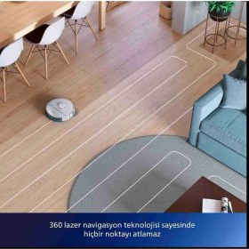 Resim Philips XU2000/27 Akıllı Telefon ile Kontrol Edilen 6000 Pa Emiş Gücüne Sahip Robot Süpürge Düz Zemin Kullanımı 