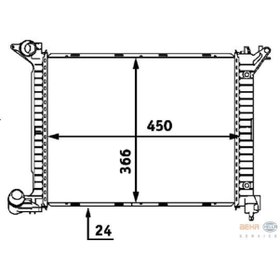 Resim BEHR 8MK376718341 Su Radyatörü 450×366×24 R50 R53 03- 1Nd 