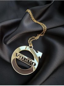 Resim Alos Star Volvo Araba Dikiz Aynası Süsü Volvo Logosu GOLD Pleksi 