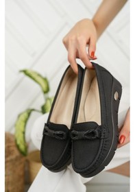Resim Nesilshoes Nesil Shoes Nstar 403 Siyah Kot Anatomik Günlük Kadın Ayakkabı 