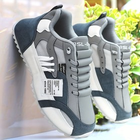 Resim Erkek Spor Kaydırmalı Ayakkabılar Elastik Şeritlerle Bir Çift, Dış Mekan Kaykay ve Rahat Sokak Koşusu İçin Uygun. 