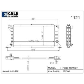 Resim Radyatör Transıt T15 /19 Ym. Turbo 1 Sıra 99vt8005aa 0220251ab 
