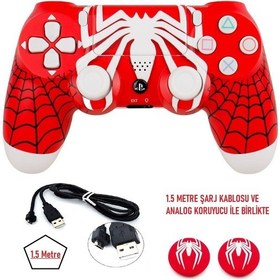 Resim Playstation Dualshock 4 V2 Ps4 Oyun Kolu Pc + Ps4 1.5mt Şarj Kablosu Ve Analog Koruyucu 