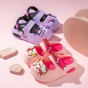 Resim Sanrio for hello kitty ve for my melody Gençler için kayma önleyici EVA plaj ayakkabıları - Sevimli çizgi desenli, hafif iç/dış mekan oyun ayakkabıları, gençler için dekoratif ayakkabılar, dayanıklı gençler ayakkabıları 