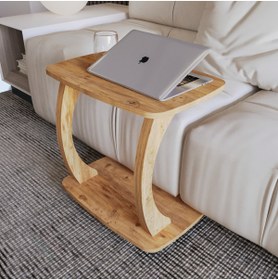 Resim Mobico Varyo Laptop Sehpası, C Ayaklı Orta Sehpa, Yemek Yeme Sehpası 