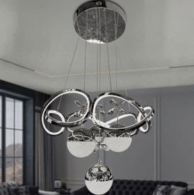 Resim DEKORLİVE Sonsuzluk 4 Top Kumandalı İthal Salon Avizesi 