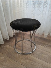 Resim Kum Saati Düz Makyaj Pufu Gümüş Siyah 